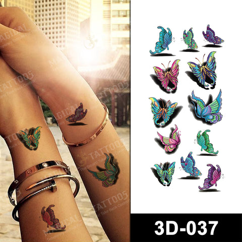 3D - Butterflies with Curly Wings